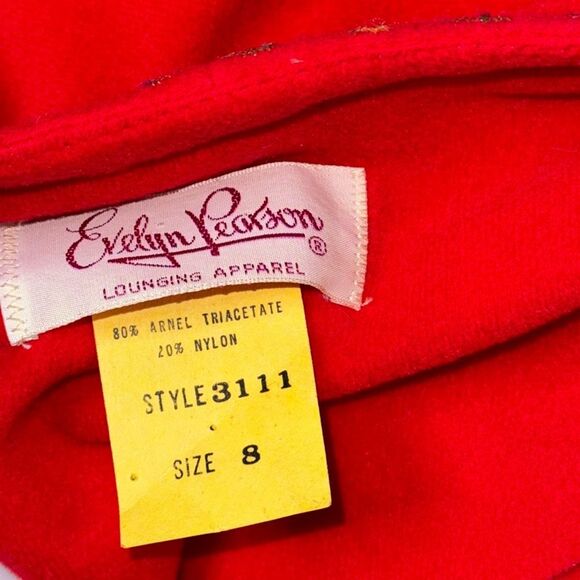 Evelyn Pearson Vintage Embroidered Lounge Robe Size 8 - Picture 7 of 8